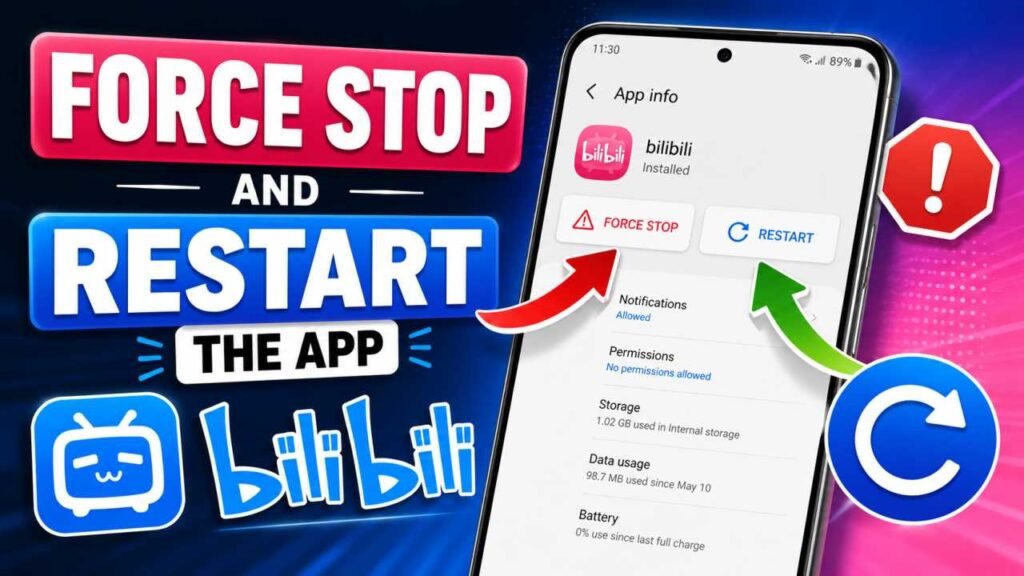 Force Stop and Restart the App